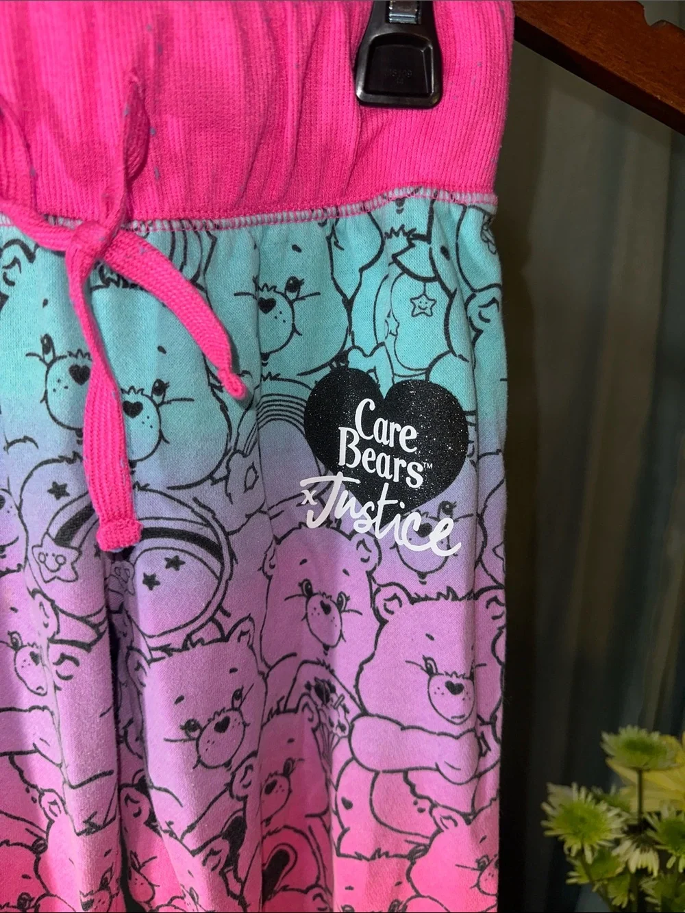 🎉Justice x Care Bears Girls' Ombre Rainbow Jogger Pajamas - Pink S(7/8) B313